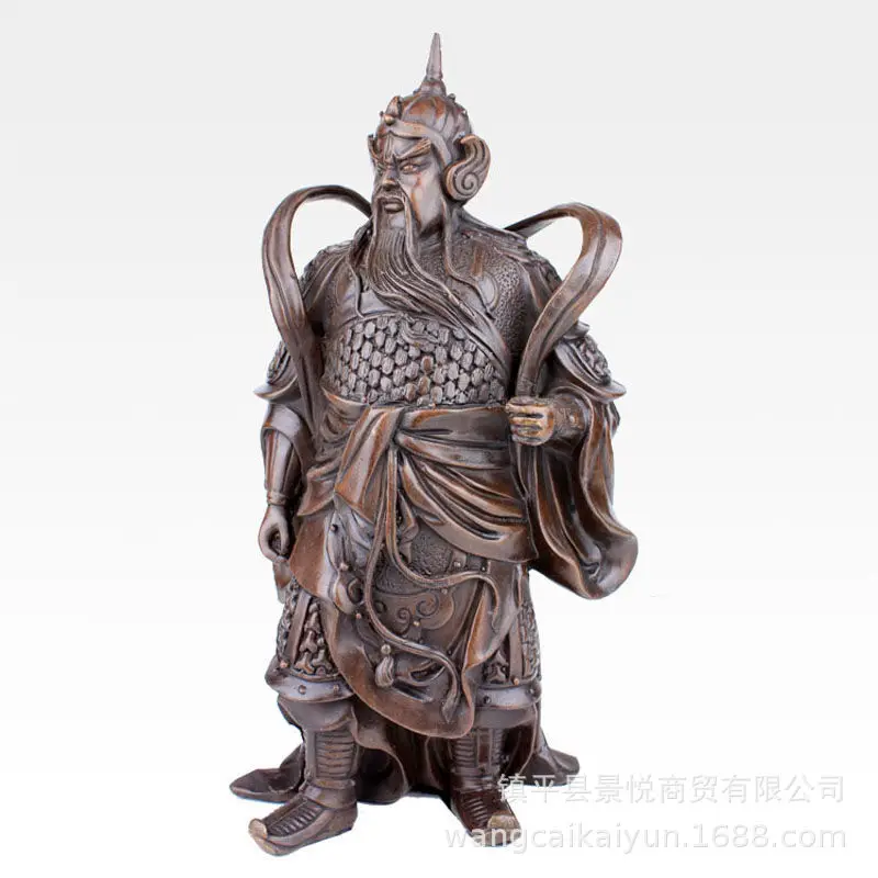 Фото Фигурка дверного бога, украшение, большая медная статуя Wei Chi Gong Qin Qiong, левая и правая Guard Ge №4