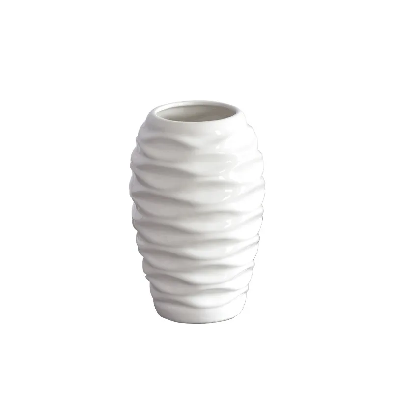 

Ceramic Vase Nordic Flower Holder Simple White Dining Table Living Room Home Decoration Ornaments