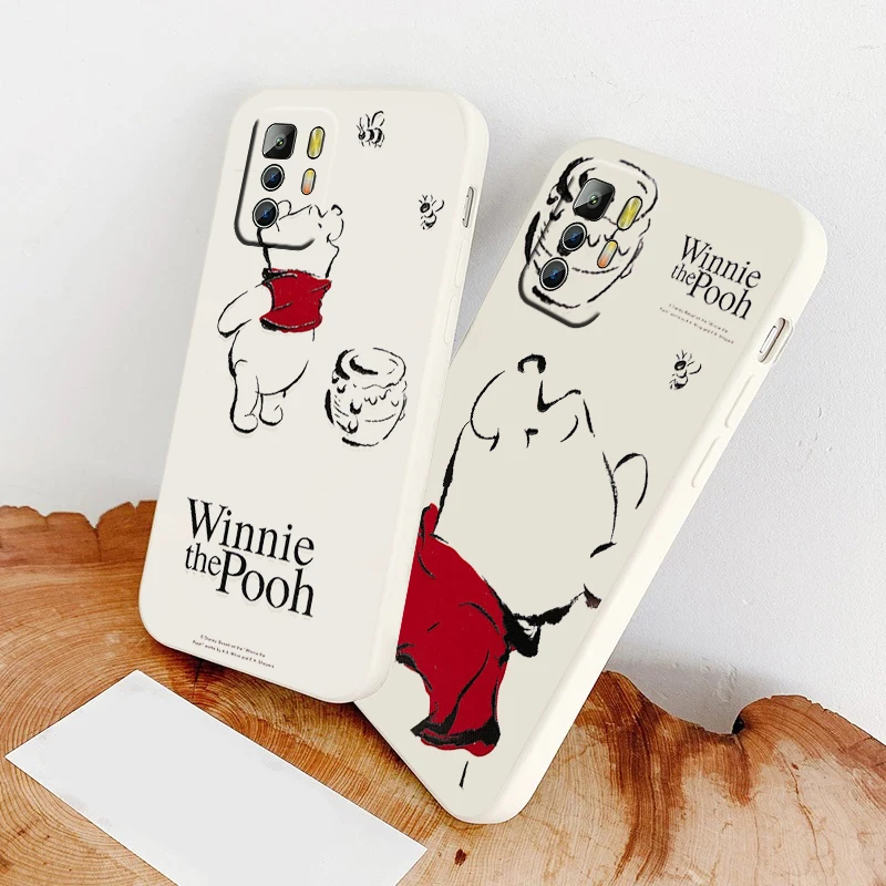 

Disney Winnie the Pooh Art Phone Case For Samsung Galaxy S22 S21 S20 Pro FE S10 Note 20 10 Plus Ultra Liquid Rope Cover