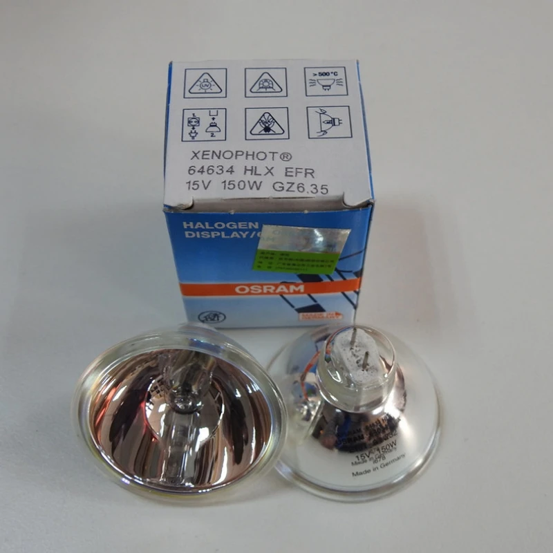 

10 шт. HLX 64634 Xenophot 15V150W GZ6.35 лампа EFR, HLX64634 15V 150W микроскоп Эндоскоп источник света галогенная лампа