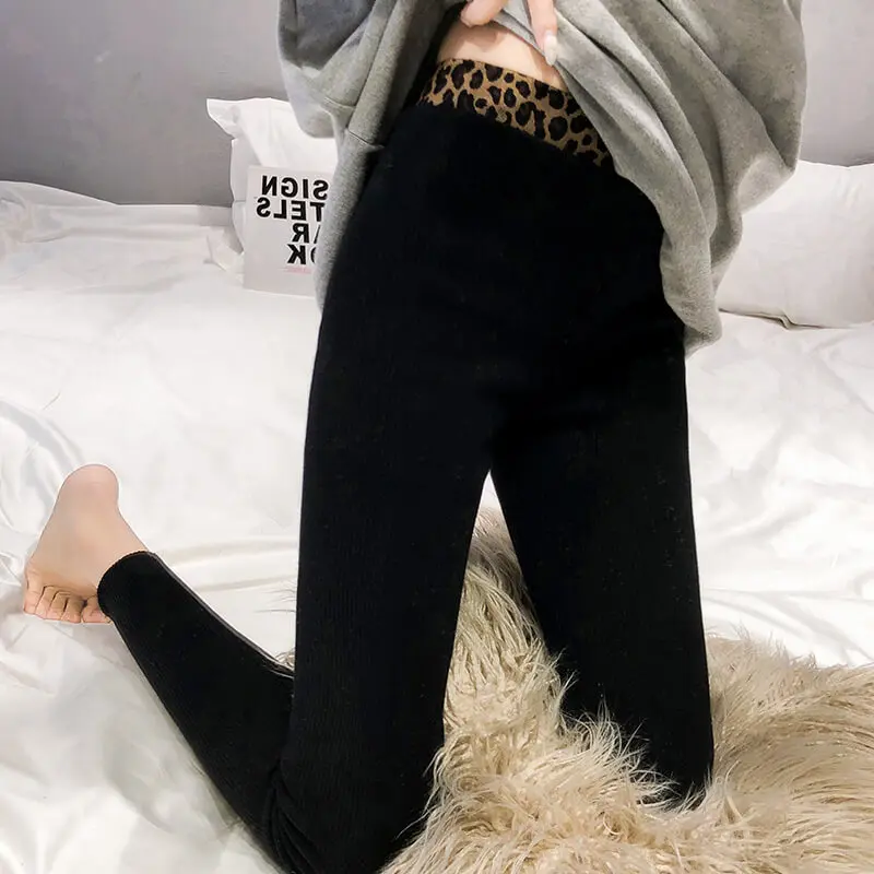 

2019 new cotton trousers solid color leggings women gray