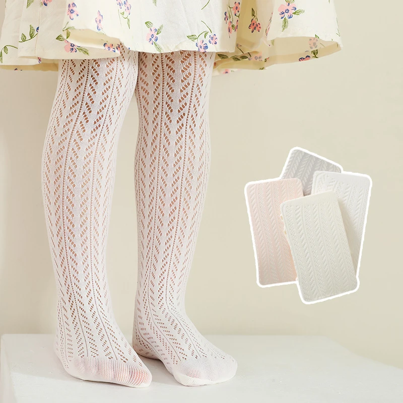 

3-12Y Baby Pantyhose Kids Girls Princess Mesh Thin Tights Children Stockings White Pink Gray Soft Hosiery Spring Summer Autumn