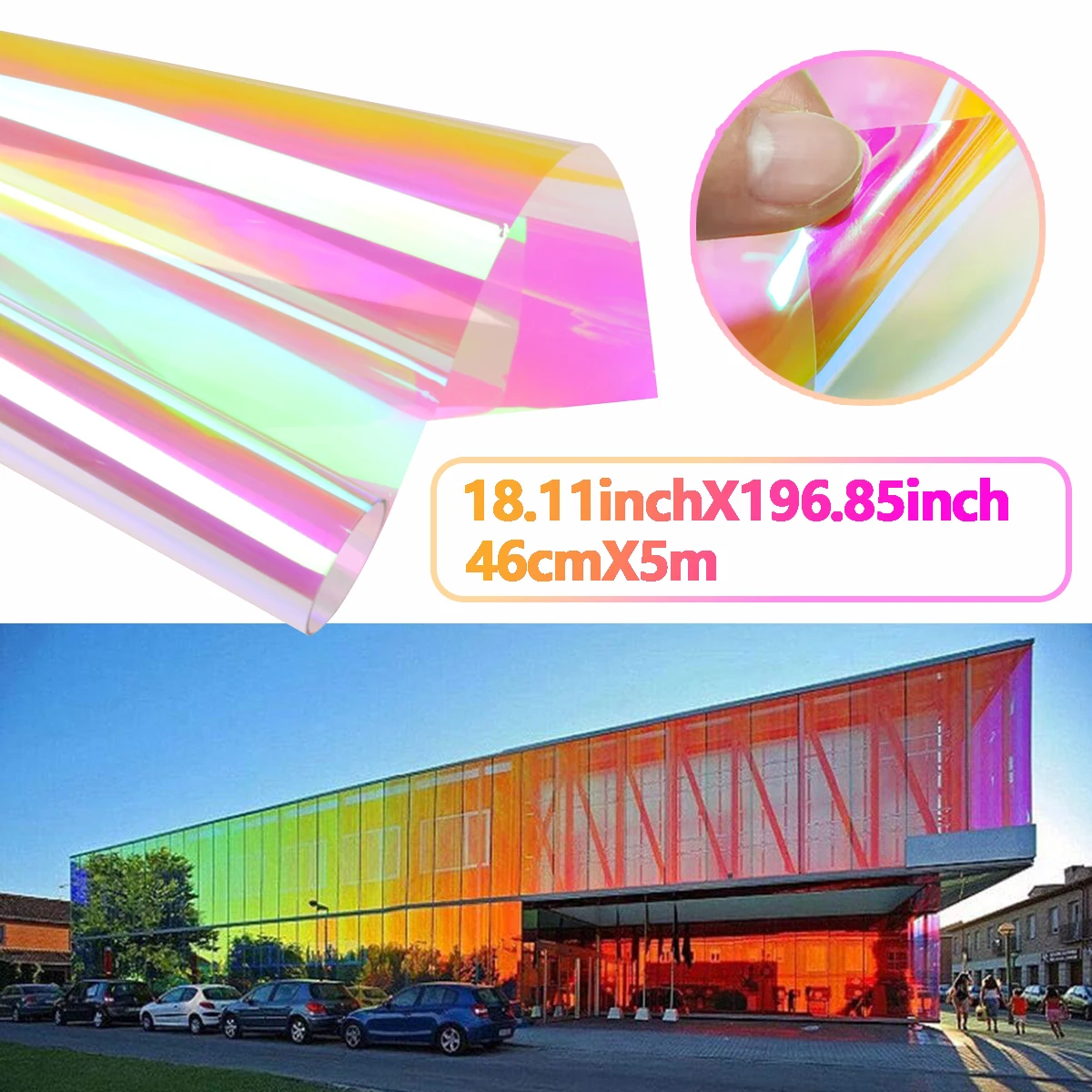 

Голографическая декоративная пленка для окон PВХ красная