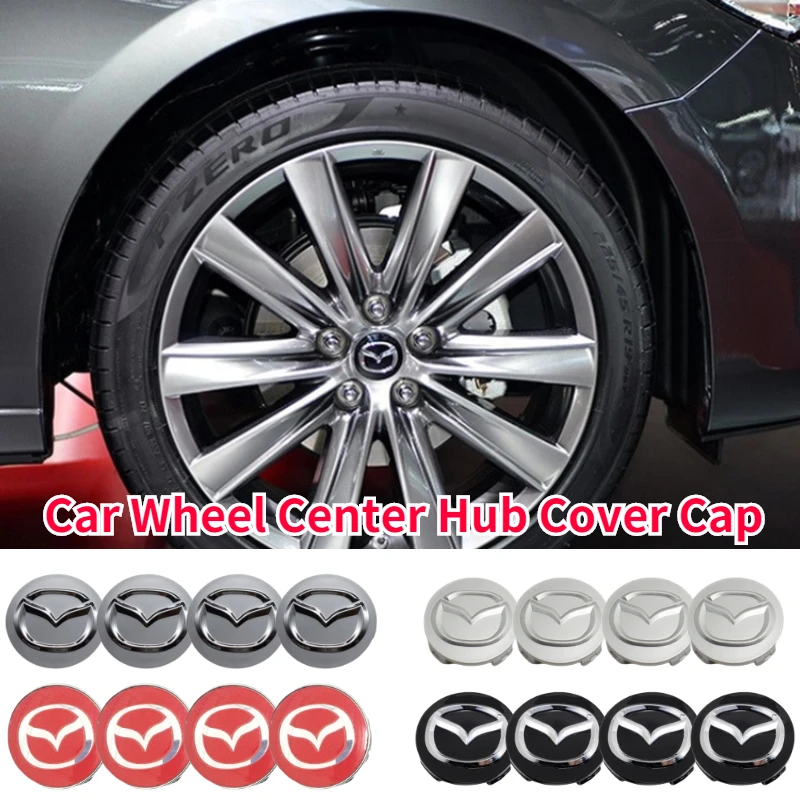 

52/56/60mm Car Badge Styling Wheel Center Hub Cover Cap for Mazda Atenza MX3 CX3 CX5 2 3 6 323 626 RX8 RX7 Protege Axela Speed 6