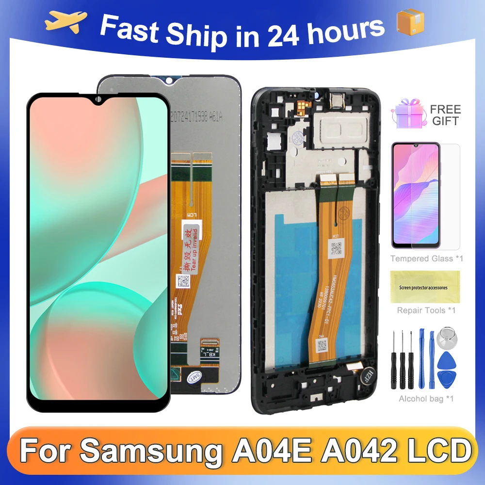 

A04E 6.5'' Original Screen For Samsung Galaxy A04E A042F A042M LCD Display Touch Screen Digitizer Assembly Replacement earpiece