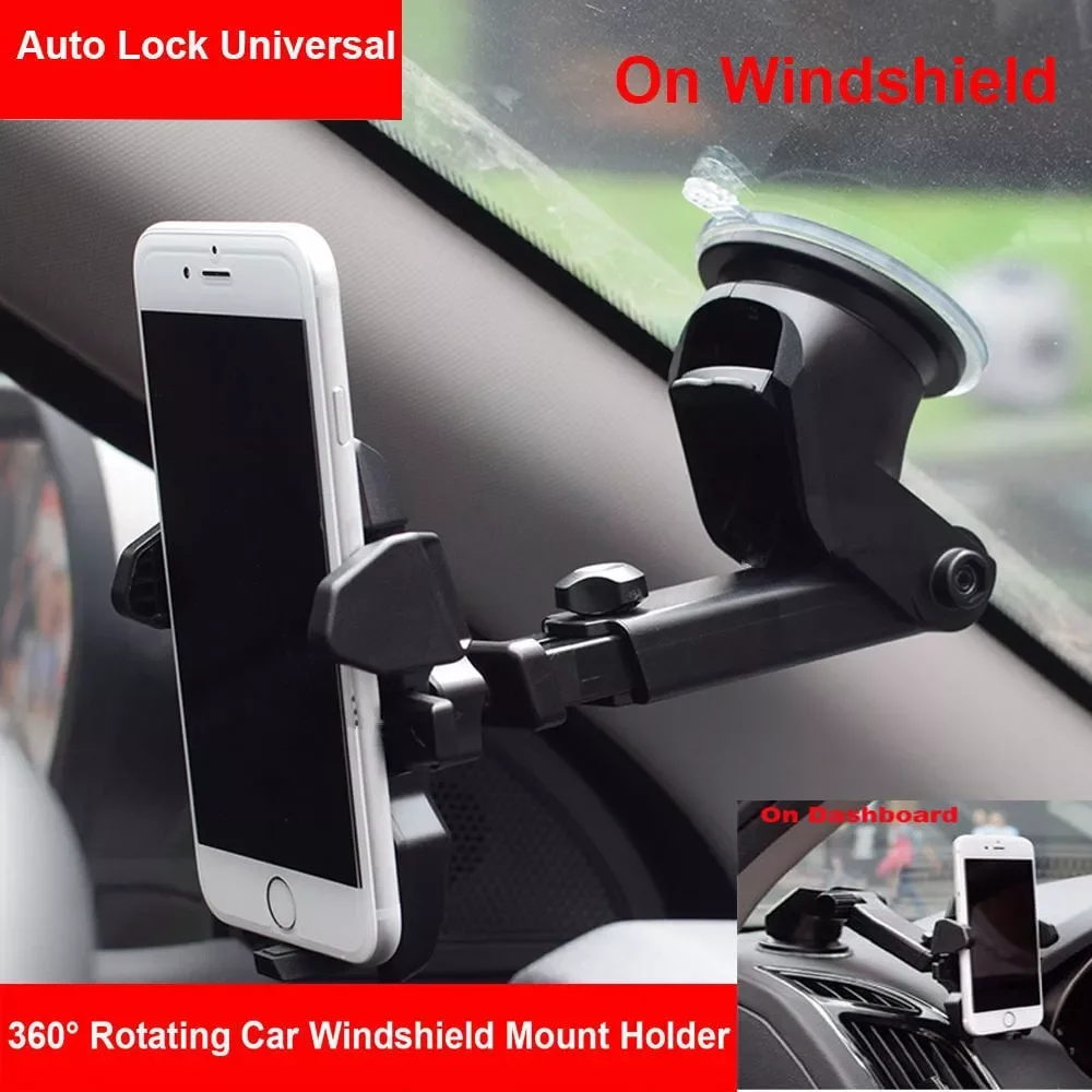 

Bracket Mount Cup Holder Car Mount Mobile Suction Windshield Locking Car Accessories