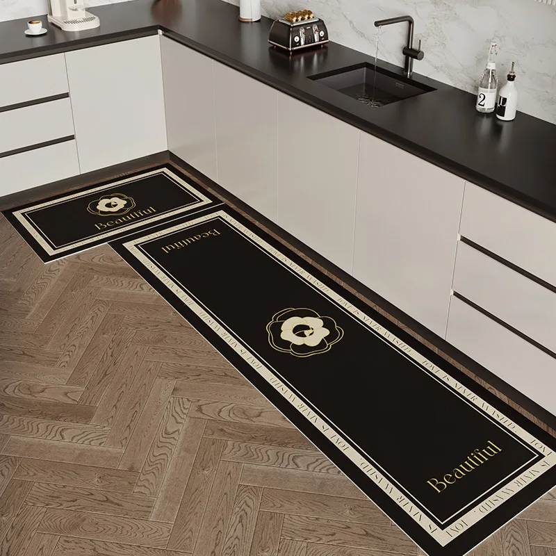

Простой напольный коврик для кухни в скандинавском стиле, домашний водонепроницаемый и маслостойкий коврик для ног, напольный коврик с длинной полосой для входной двери, балконет