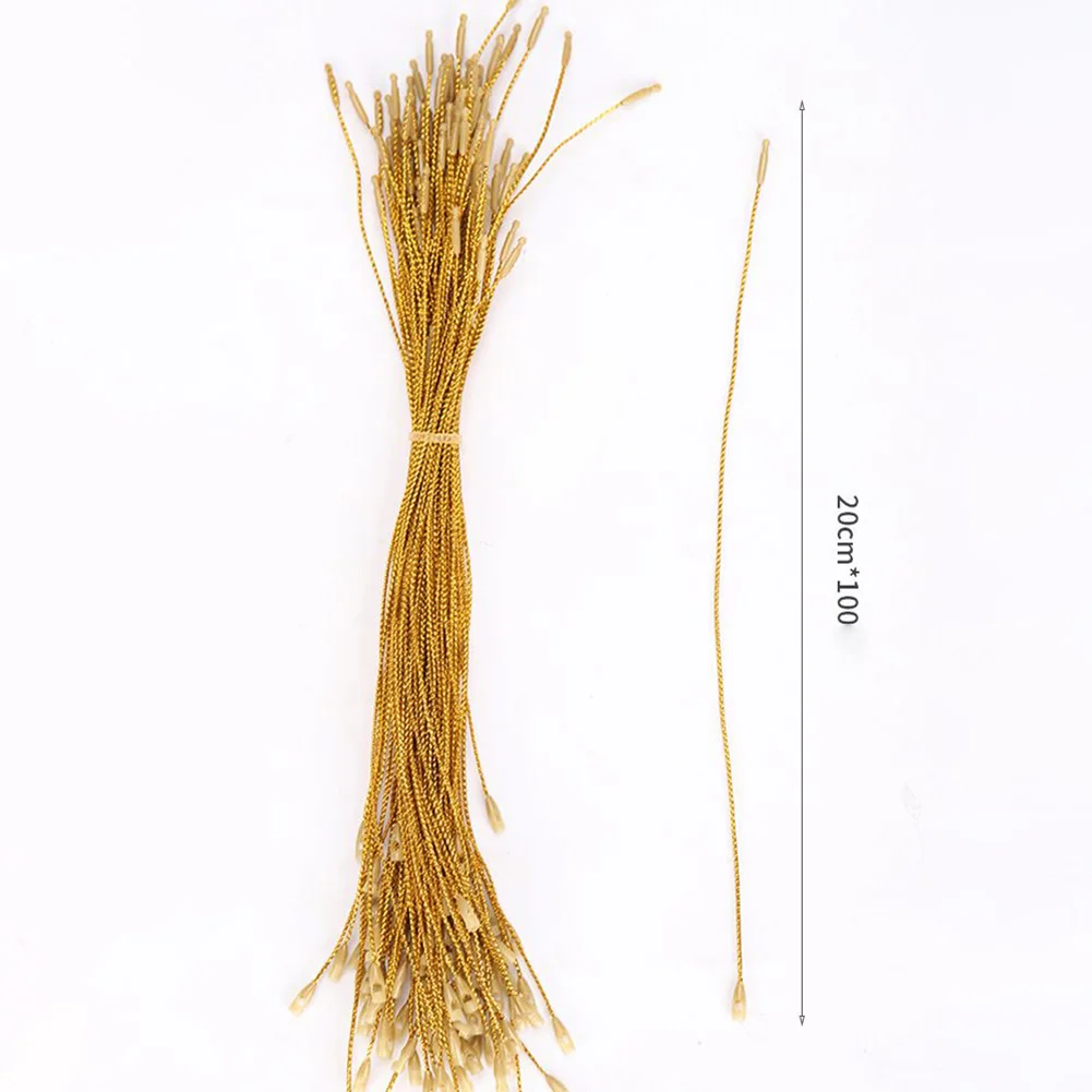 

Hanging Ropes String 100PCS Snap Fastener Wear Resistant 7.88x0.07 Inch Christmas Ornaments Handicraft Production