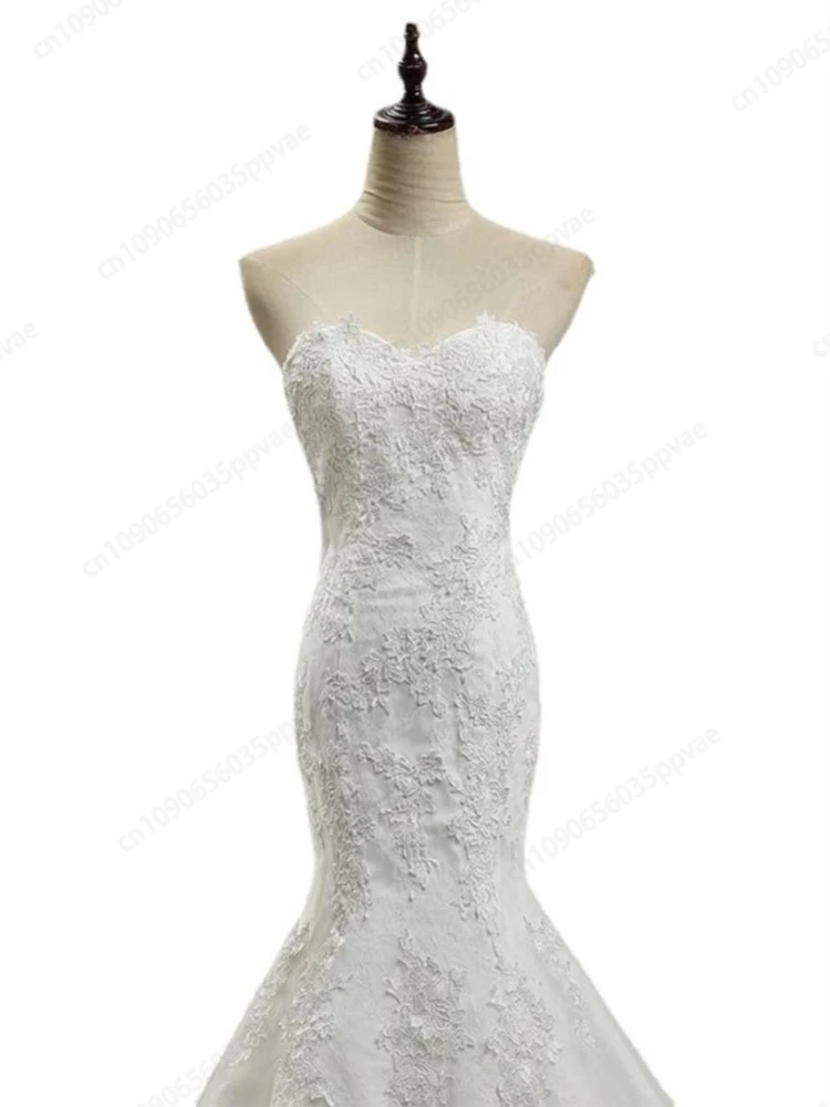 Потрясающее свадебное платье русалки с очаровательной спиной и эластичной