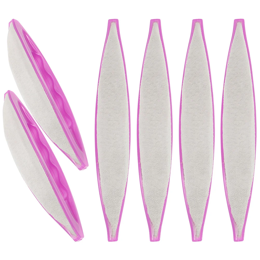 

6 Pcs Polishing File Waxing Brush Nail Strip Care Buffer Finger Natural Cleaner Tools Pedicure Nails Plastic