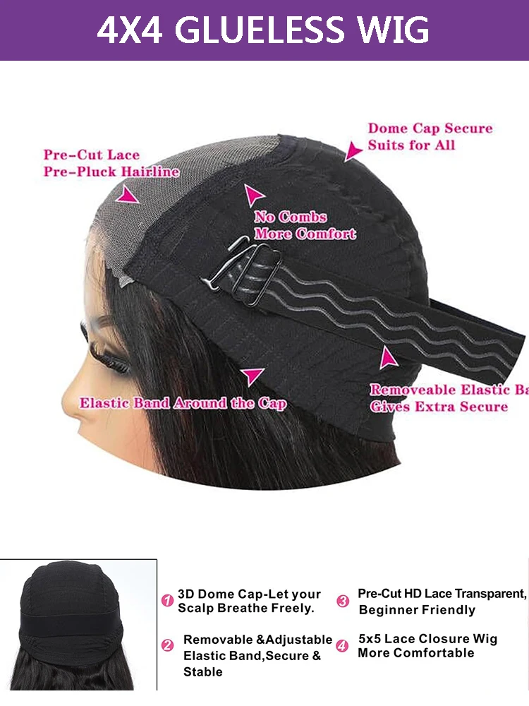 Рисунок 6 - 4X4 прямые безклеевые парики