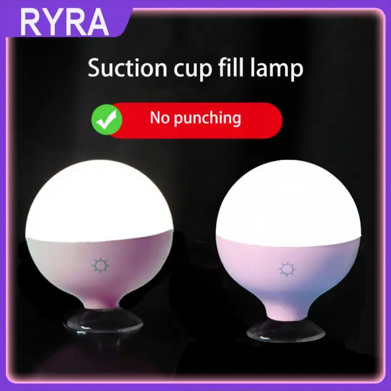 

Charging Suction Cup Led Mirror Fill Light Bulb Wireless Perforation-free Dressing Table Vanity Mirror Suction Cup Mirror Lamp