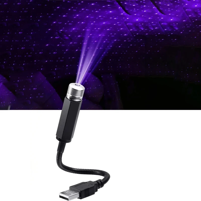 

Мини-проектор QXNY LED «Звездное Небо» Для Атмосферной Подсветки Салона Автомобиля, USB-декоративный Аксессуар