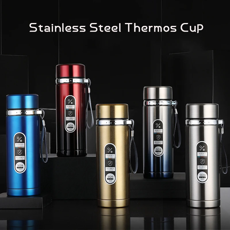 

Business Thermos Mug Stainless Steel Tumbler Insulated Water Bottle High Capacity Portable Vacuum Flask for Office Tea Mugs
