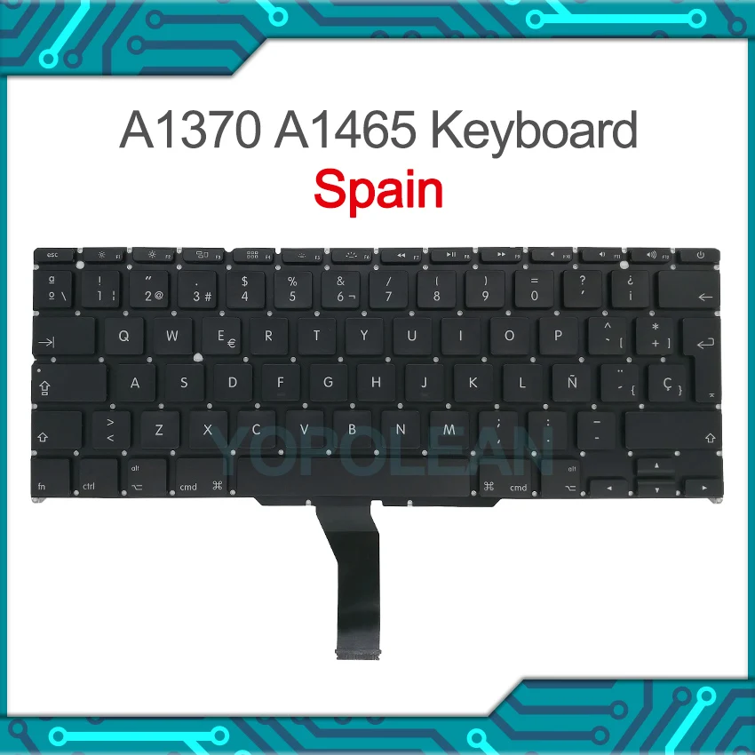 

Клавиатура A1370 A1465 для Macbook Air, 11 дюймов, с испанской раскладкой, 2011, 2012, 2013, 2014, 2015 год