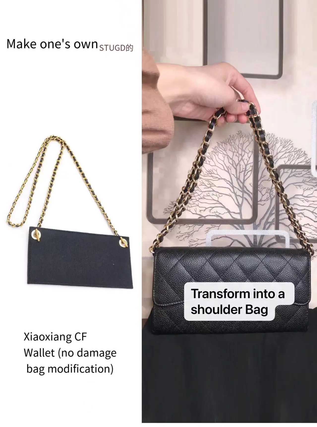 Держатель для карт и цепочка трансформации вашего трехскладного кошелька