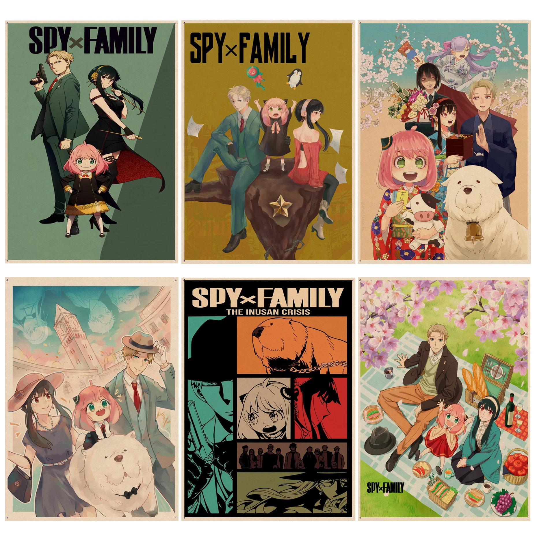 

SPY×FAMILY Classic Anime Poster Vintage Room Bar Cafe Decor Room Wall Decor