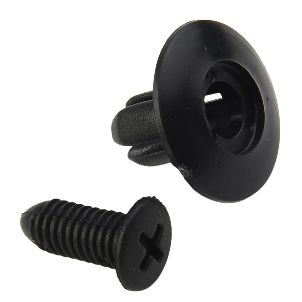 

100pcs 8mm Universal Auto Plastic Screw Fasteners Car Fender Buckle Fixed Clips For Car Fenders Bumpers Doors Automotive Surface