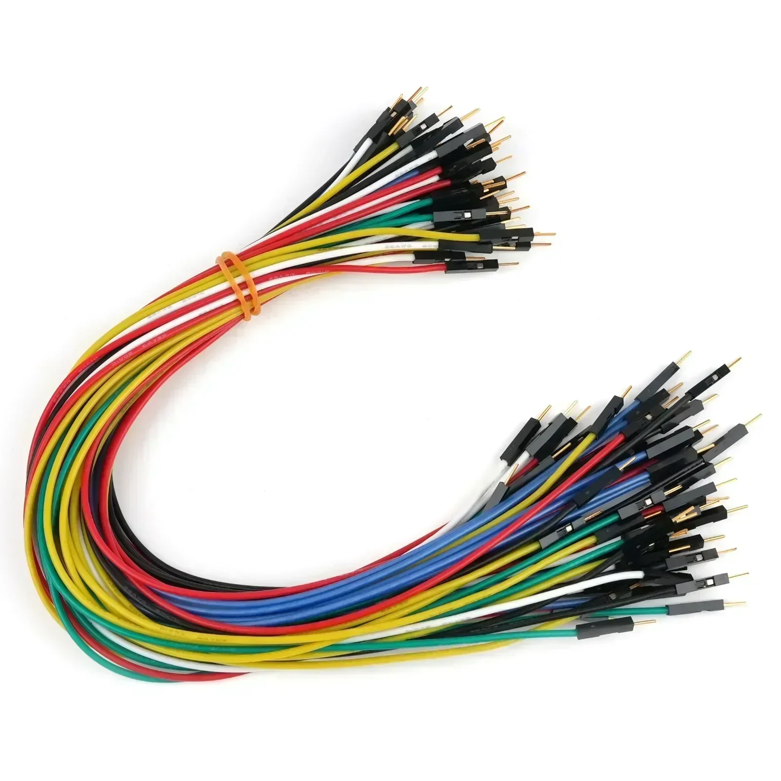 Фото 60 шт. 2,54 мм перемычки Dupont 30 см 22AWG силиконовый кабель позолоченные клеммы для Arduino Raspberry Pi PCB DIY проекты №4