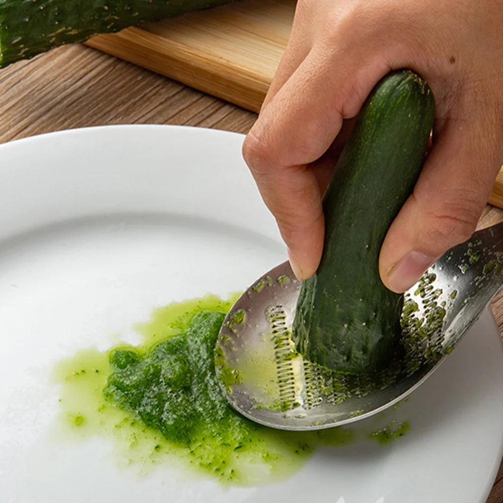 

Garlic Mincer Grater Grinder Crusher Ginger Machine Press Vegetable Tool Rocking Spoon Stainless Steel Rocker Crush Fruit Manual