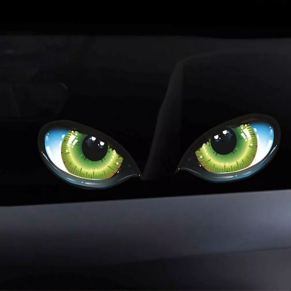 

Забавный дизайн, 3D стерео, светоотражающий узор кошачий глаз, автомобильная наклейка, наклейка на боковое крыло автомобиля, s, клейкая накле...