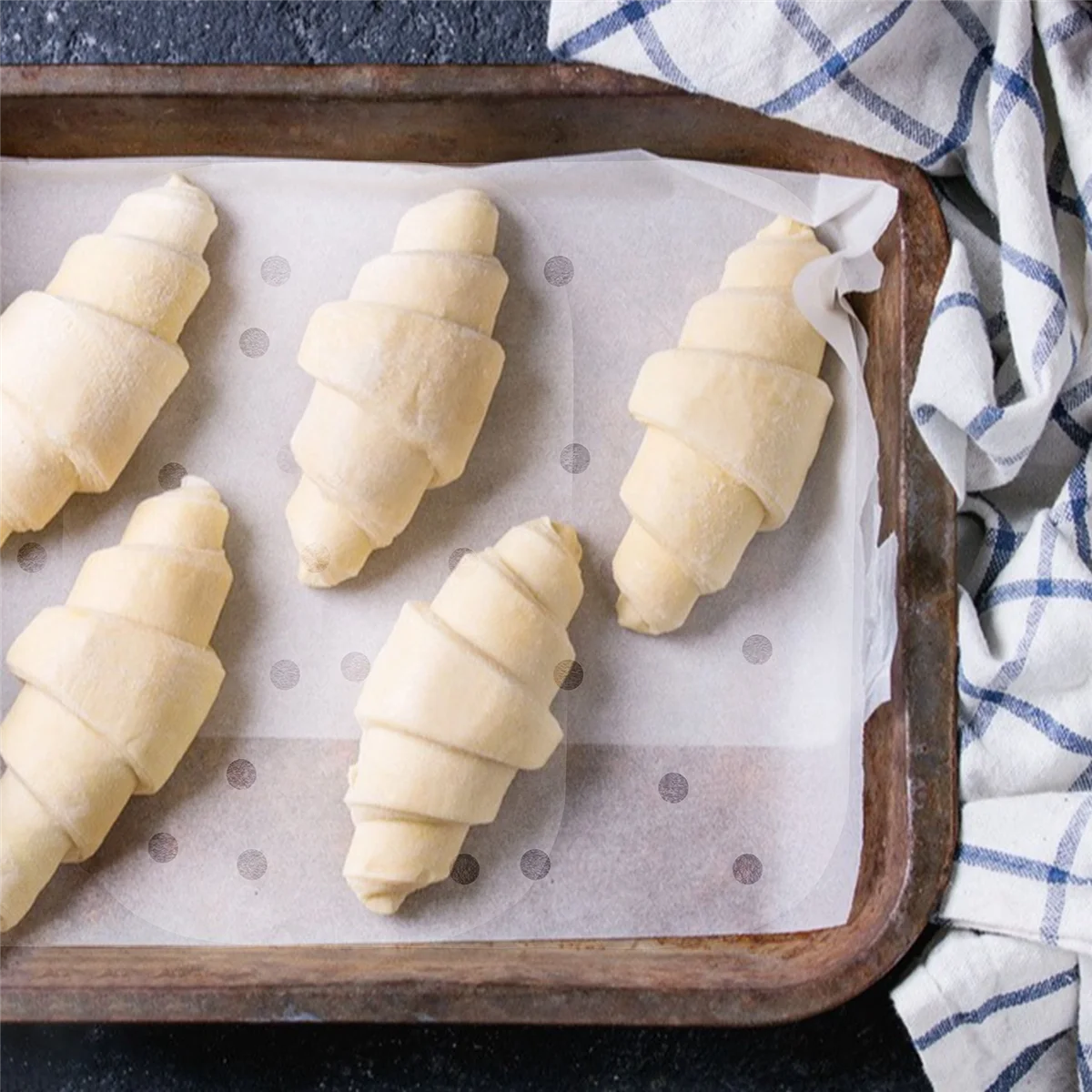 100 шт. пергаментная бумага для фритюрницы перфорированная неотбеленная