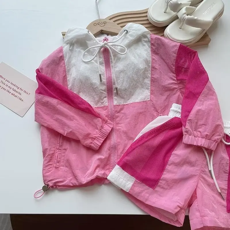 

Girls Clothing Set Jacket Suit Spring and Autumn Clothing Children's Sportswear Set Kids' Baby Coat Shorts Two-piece Set