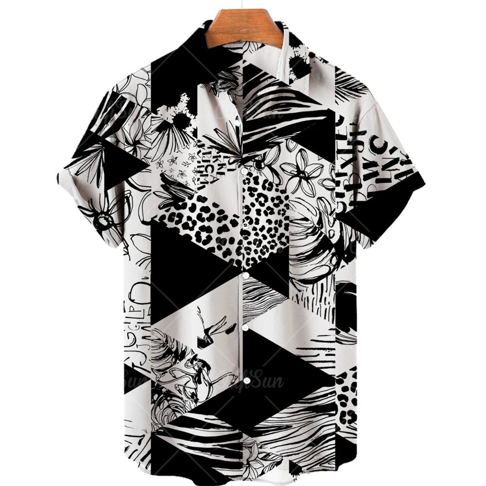 Men's Summer Vintage High Quality Luxury Style Holiday Beach Oversize Printed Hawaiian Shirt Retro Elegant Harajuku Clothing Hot