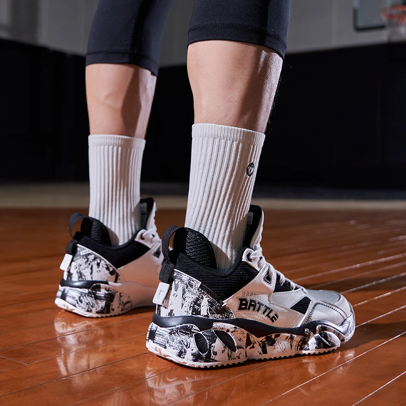 QIAODAN Basketball Shoes for Men 2023 New Anti-Slippery High Quality Shock-Absorbant Comfortable Air Mesh Sneakers AM43212007