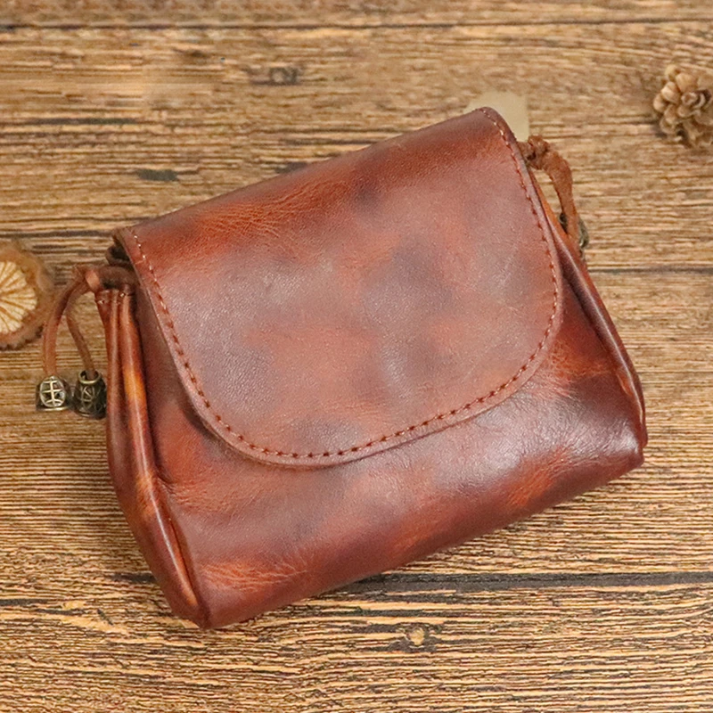 Men's Coin Purse Original Leather Wallets Small Fashion Brand Leather Purse Male Card Bag for Men Clutch Money Clip Card Holder