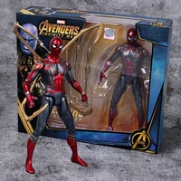 marvel spider man toy garage kit avengers 4 hero model doll doll iron man ornaments coche accesorio automobile pink car