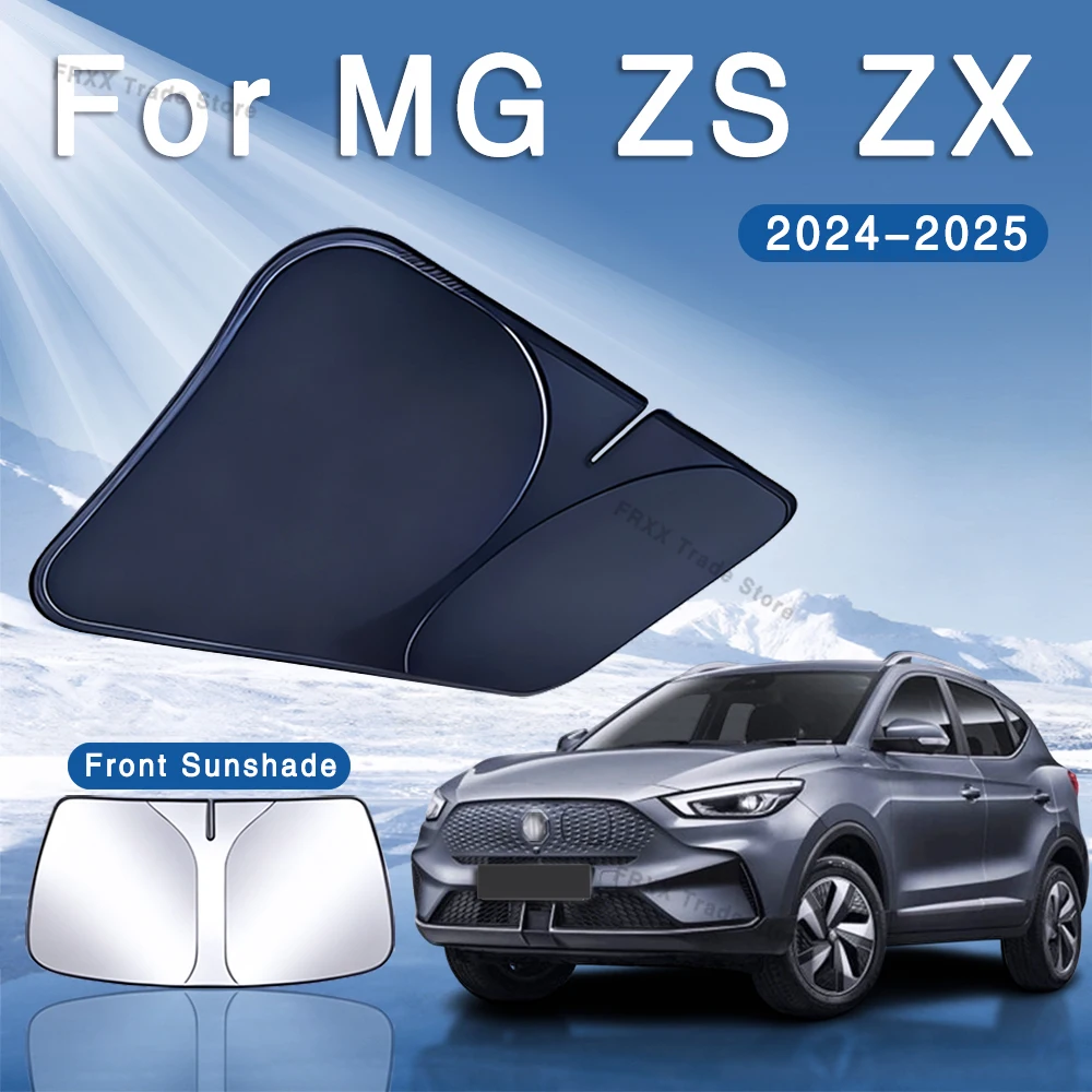 Фото Для MG ZS ZX 2024 2025 складной автомобильный солнцезащитный козырек на лобовое стекло, солнцезащитный козырек, теплоизоляция, летнее охлаждение, автоаксессуары, инструменты №1