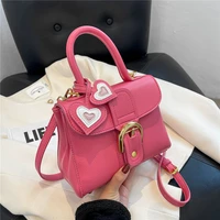 luxury designer saddle small tote handbags for women new 2022 trend short handle ladies shoulder crossbody bags hot pink beige