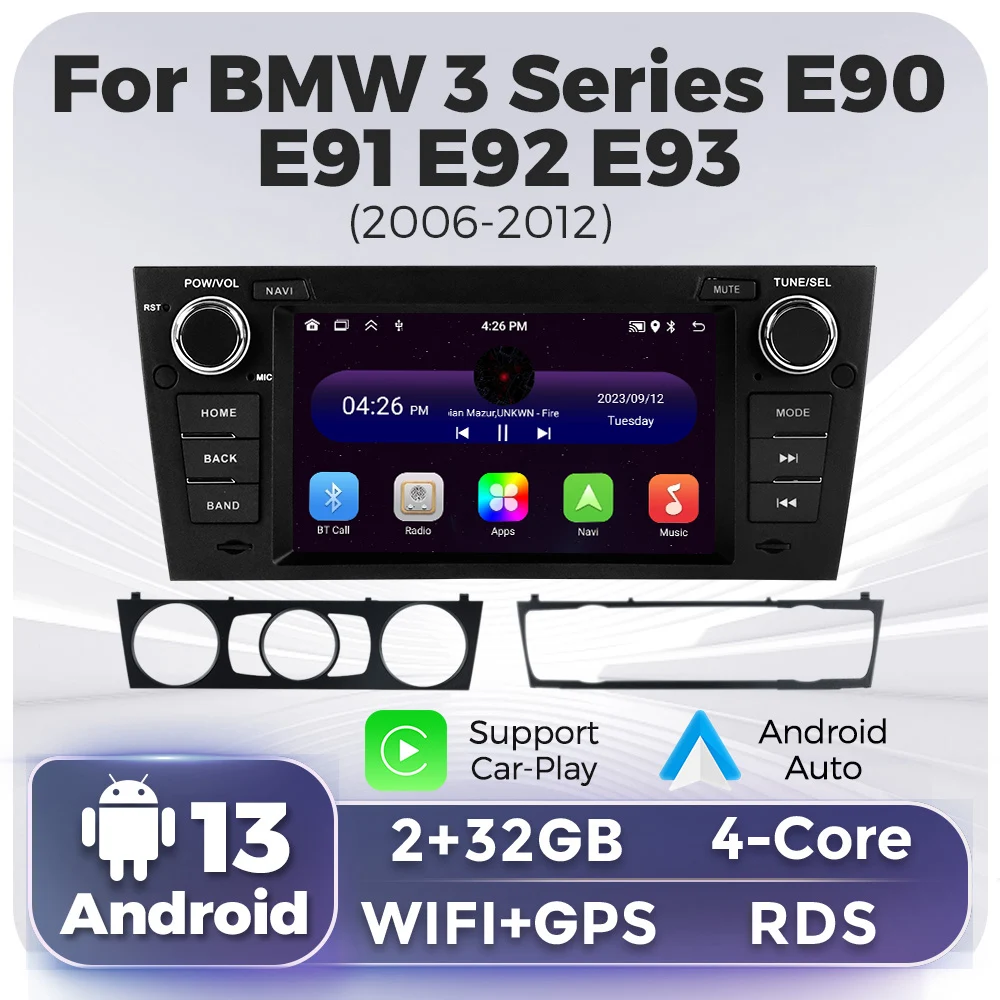 Автомагнитола MEKEDE 2 + 32 ГБ для BMW E90 E91 E92 E93 2006-2012