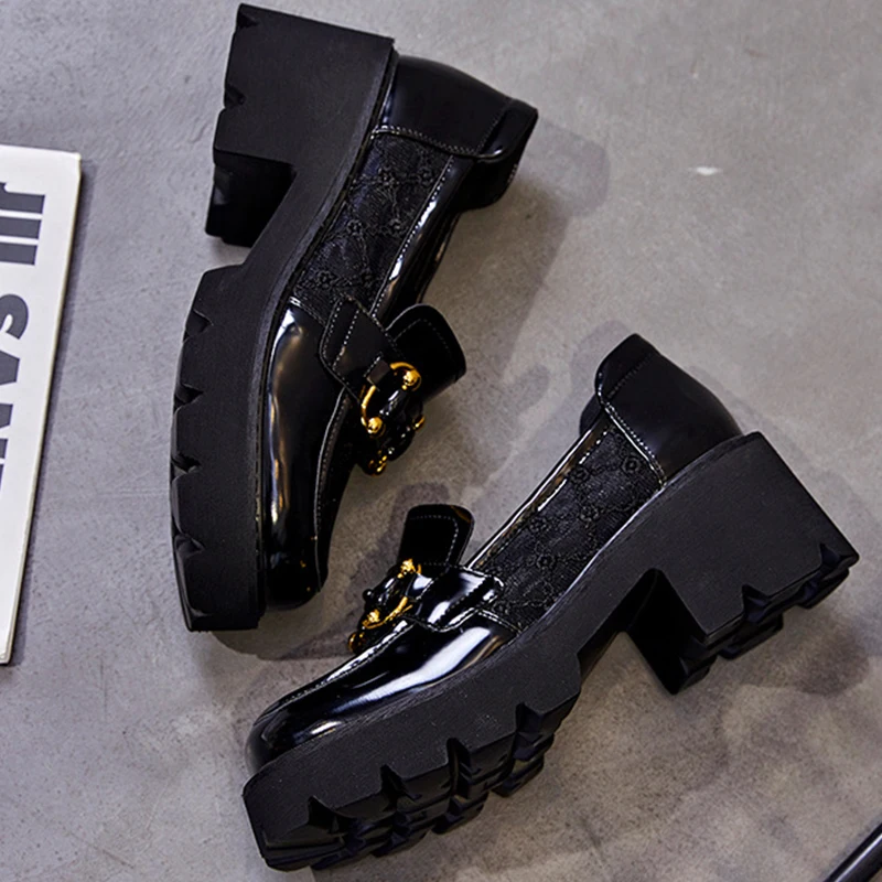 2023 Genuine Leather Female Elevator Shoes Sandals Hollow Mesh Summer Fashion Platform Wedge Chunky Comfy Women Loafer Shoes