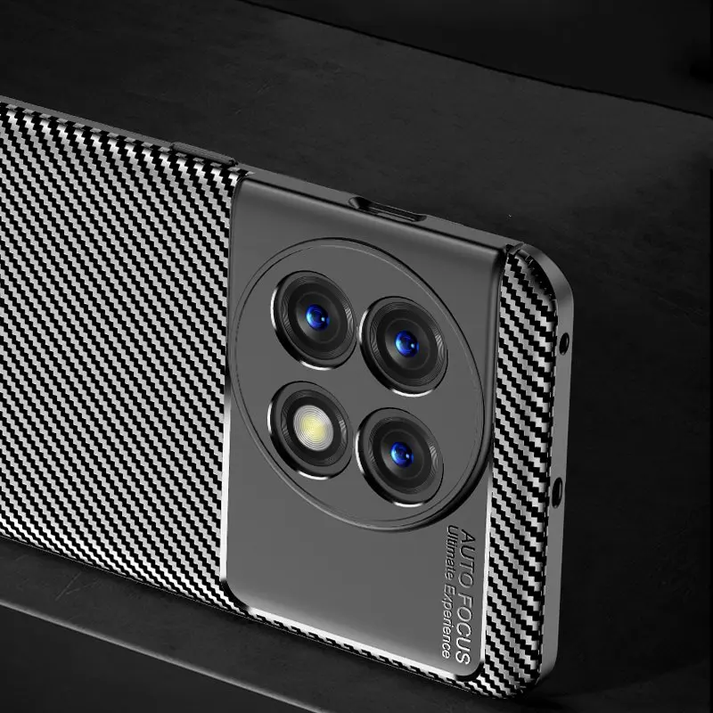 Luxury Case For Oneplus 11 Case For Oneplus 11 Cover Funda Shockproof Soft Carbon fiber Protective Phone Bumper For Oneplus 11