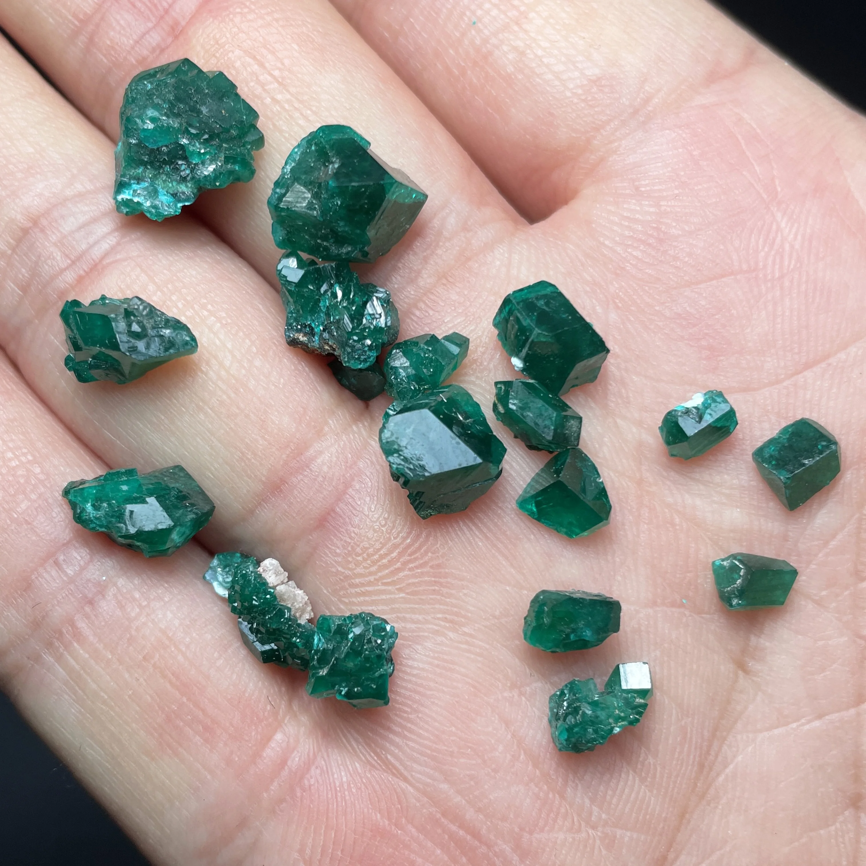 19 шт. натуральный конго зеленый диоптase минеральный образец кристаллы кварцевый