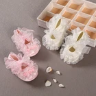 Обувь для новорожденных принцесс с мягкой подошвой, нескользящая вечерние для девочек, Свадебная обувь для кроватки для маленьких девочек 0-18 месяцев