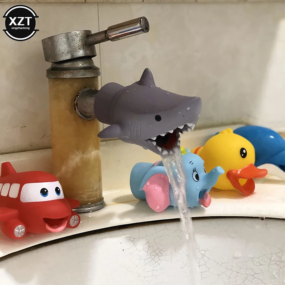 New Animal Faucet Extender Kids Baby Children Help Washing Hands Sink Water Tap Extender Splash-proof Spout Extension Bath Toys