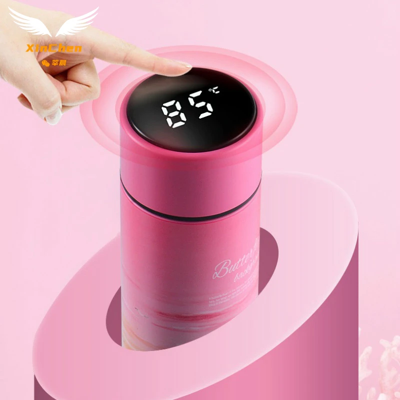 

500ml Creative Thermos LED Stainless Steel Intelligent Touch Sensing Temperature Display Vacuum Flask Custom Water Bottle Cup