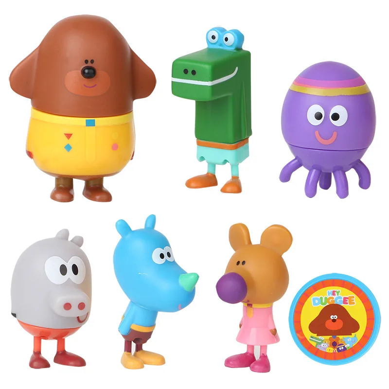 

Аниме экшн-фигурки Hey Duggee, Коллекционная модель, Мультяшные игрушки для подарка на Хэллоуин, 7 шт.