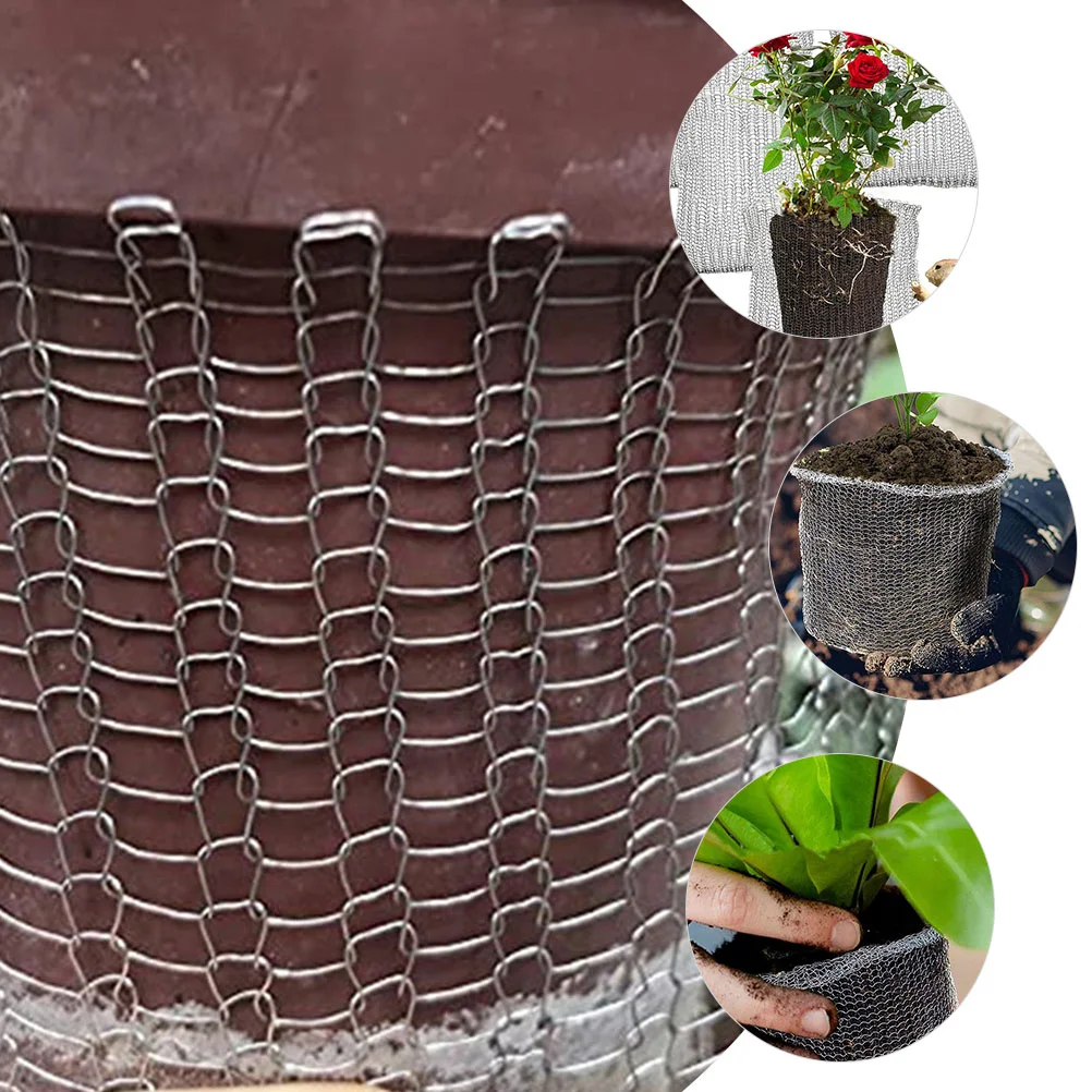 6 шт. металлическая сетчатая сумка для защиты корней растений корзина защита