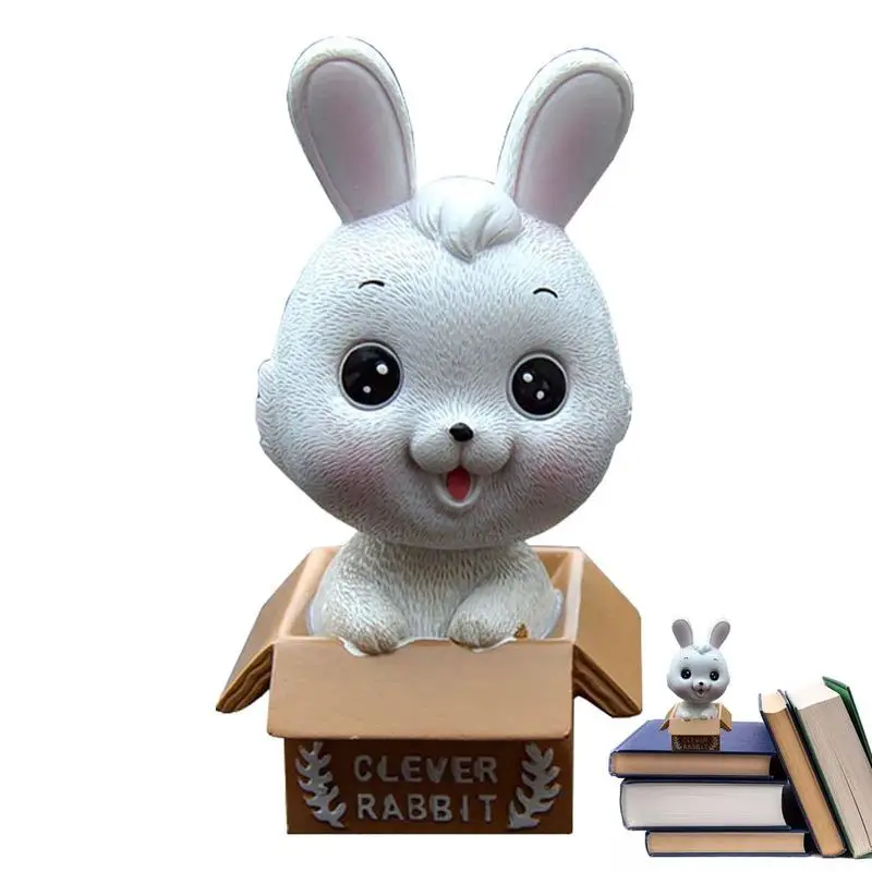 

Car Dashboard Ornament Bunny Car Dashboard Ornaments Resin Car Dashboard Decoration Bobblehead Figure Car Decoration For Home