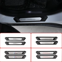2pcs abs car door sill scuff plate guard protector cover trim for bmw x3 x4 g01 g02 2018 2019 2020 2021 auto accessories