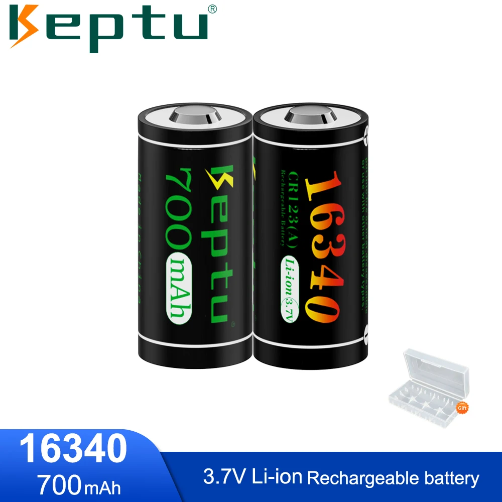 

3.7V Li-ion 16340 Batteries 700mAh CR123A Rechargeable Battery for LED Flashlight Travel Wall Charger 16340 CR123A 16350 Battery