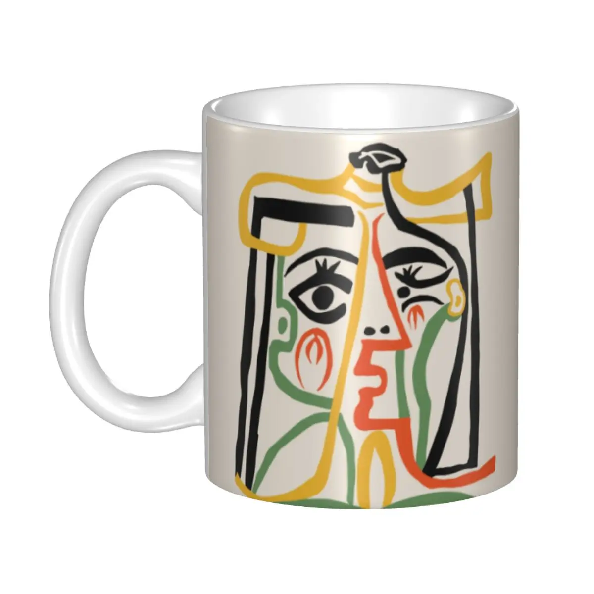 

Керамическая кружка «сделай сам» для женщин, индивидуальный дизайн Пабло Пикассо, кофейная чашка, креативный подарок для мужчин, женщин, му...