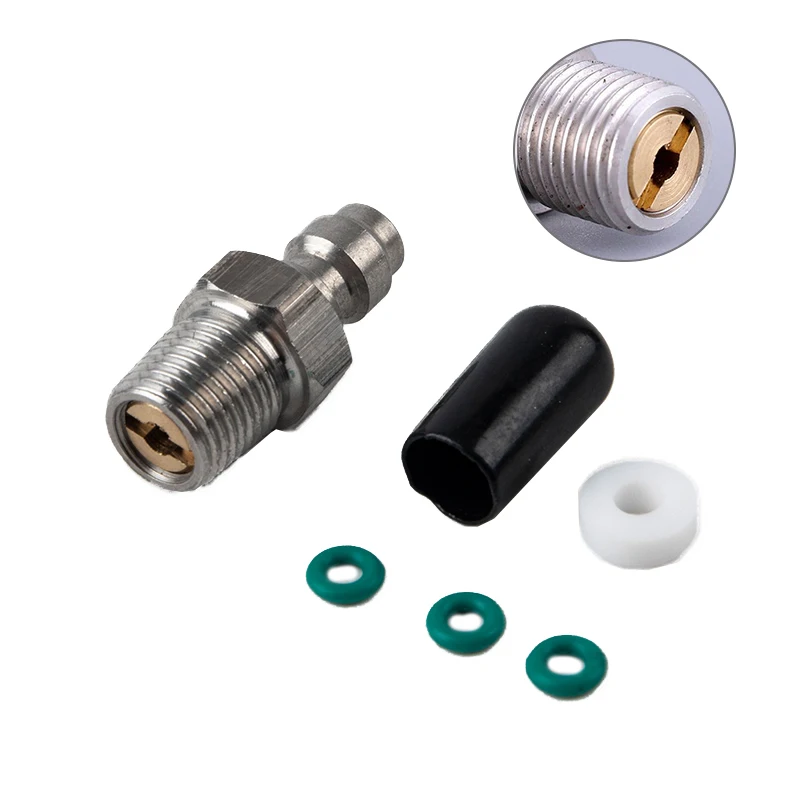 

PCP Paintball Pneumatic Quick Coupler 8mm M10x1 Male Plug Adapter Fitting 1/8NPT