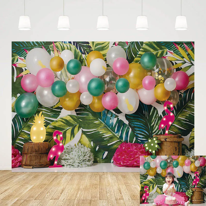 

Фон для фотосъемки Mehofond летние джунгли Фламинго девочка ребенок день рождения торт разбитое украшение фоны фотостудия