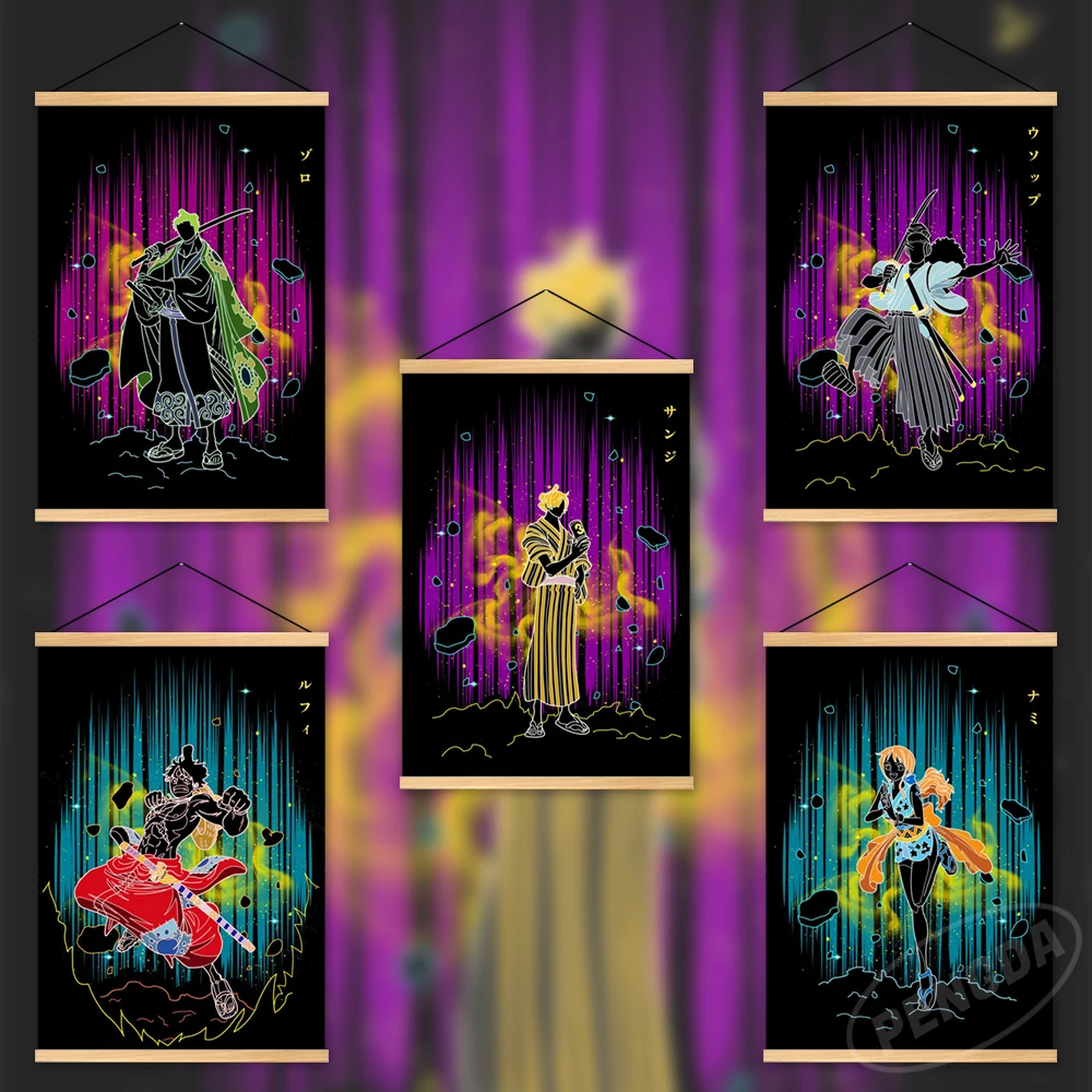 

Zoro домашнее украшение аниме Настенная картина, Луффи, японская подвесная деревянная картина с изображением нами, измельчителя