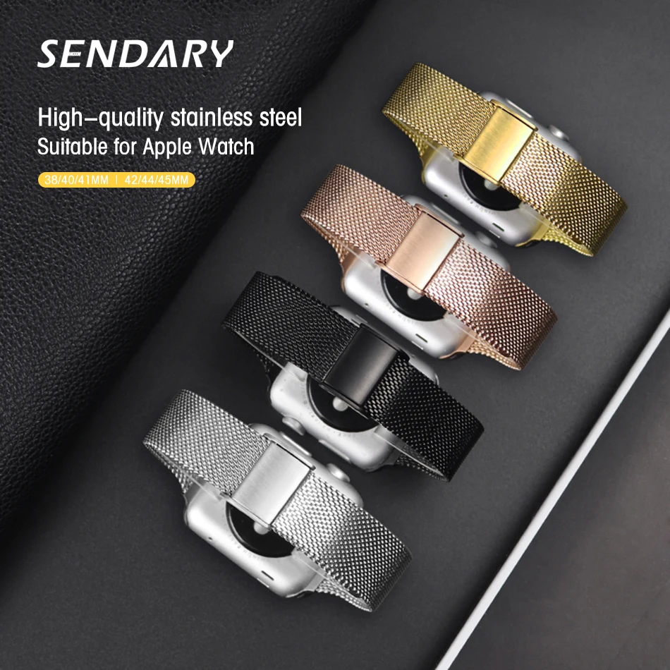Slim Watch Band for Apple Watch SE 8/7/6/5/4/3/2/1 38MM 40MM 41MM Metal Bracelet Loop Strap 42MM 44MM 45MM Wrist Watchband